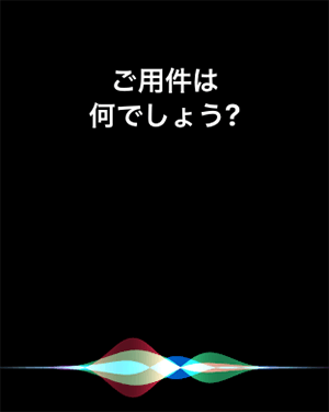 Siriの起動画面