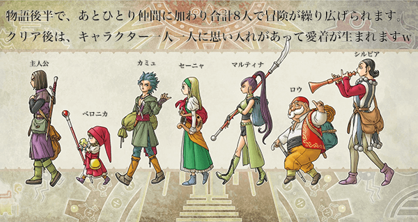 ドラゴンクエスト11のキャラクター画像