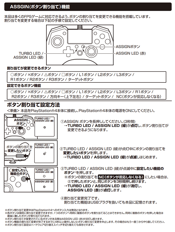 引用：【取説】ホリパッドFPSプラス for PS4