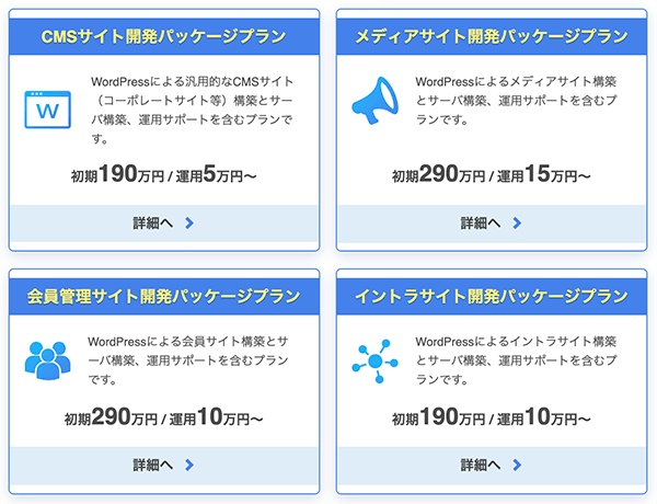 ワードプレスのサイト構築プラン