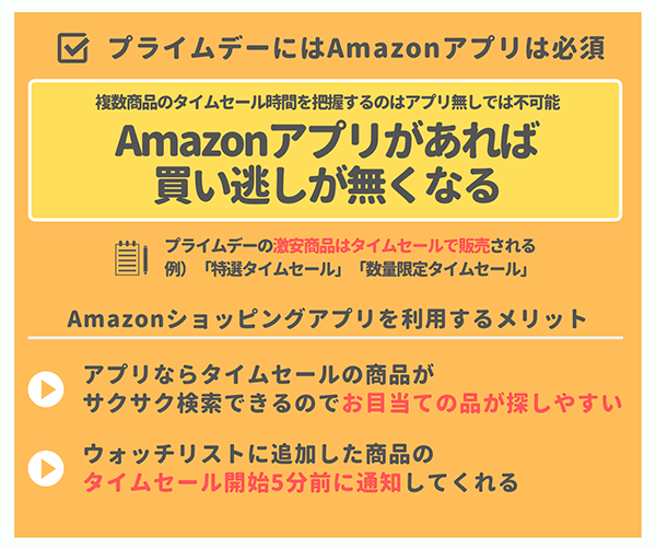 プライムデーにAmazonショッピングアプリは必須