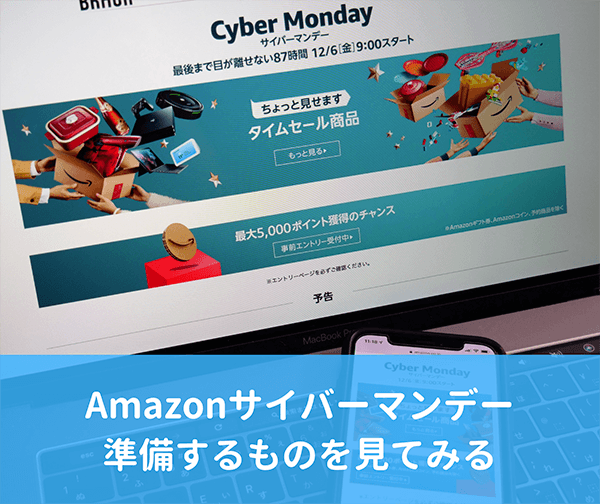 Amazonサイバーマンデーの準備するものを見てみる