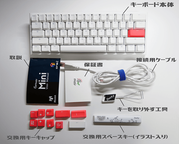 Ducky ONE 2 Miniの同梱物