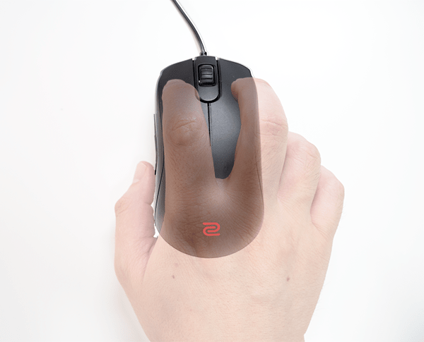 ZOWIE S1_つかみ持ち（上面）