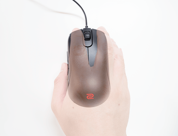 ZOWIE S2_かぶせ持ち（上面）