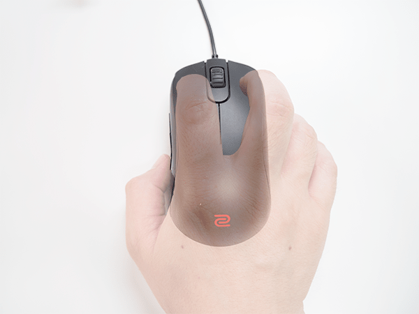 ZOWIE S1_つまみ持ち（上面）