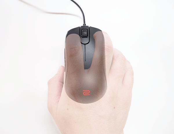 ZOWIE S2_つまみ持ち（上面）