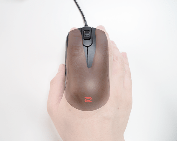 ZOWIE S1_かぶせ持ち（上面）