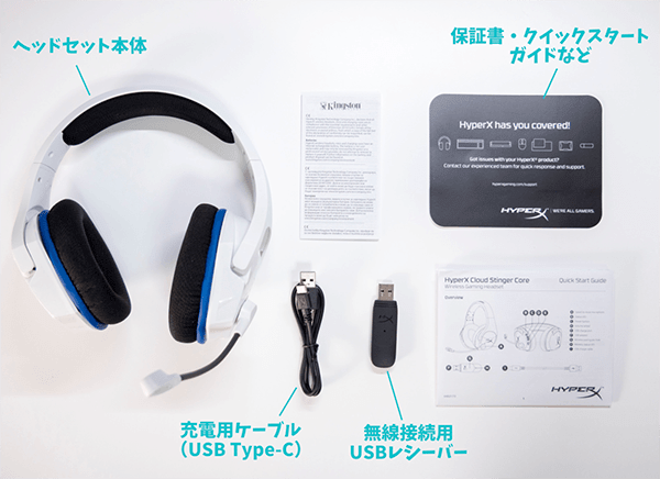 Cloud Stinger Core Wirelessの同梱物