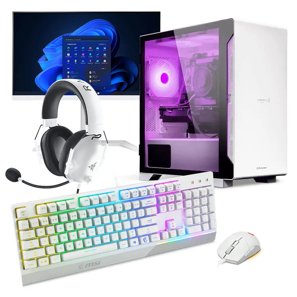 [STANDARD]白い光る✨ゲーミングPC✨フルセット✨GTX1060@ 光るゲーミングPC MSI 1060-6GB搭載！ MSI、コンパクトでシングル